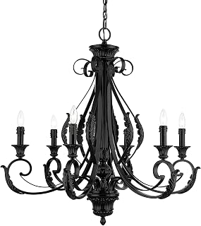 Livex Lighting 49066-68 Valencia 6-Light Chandelier, Black