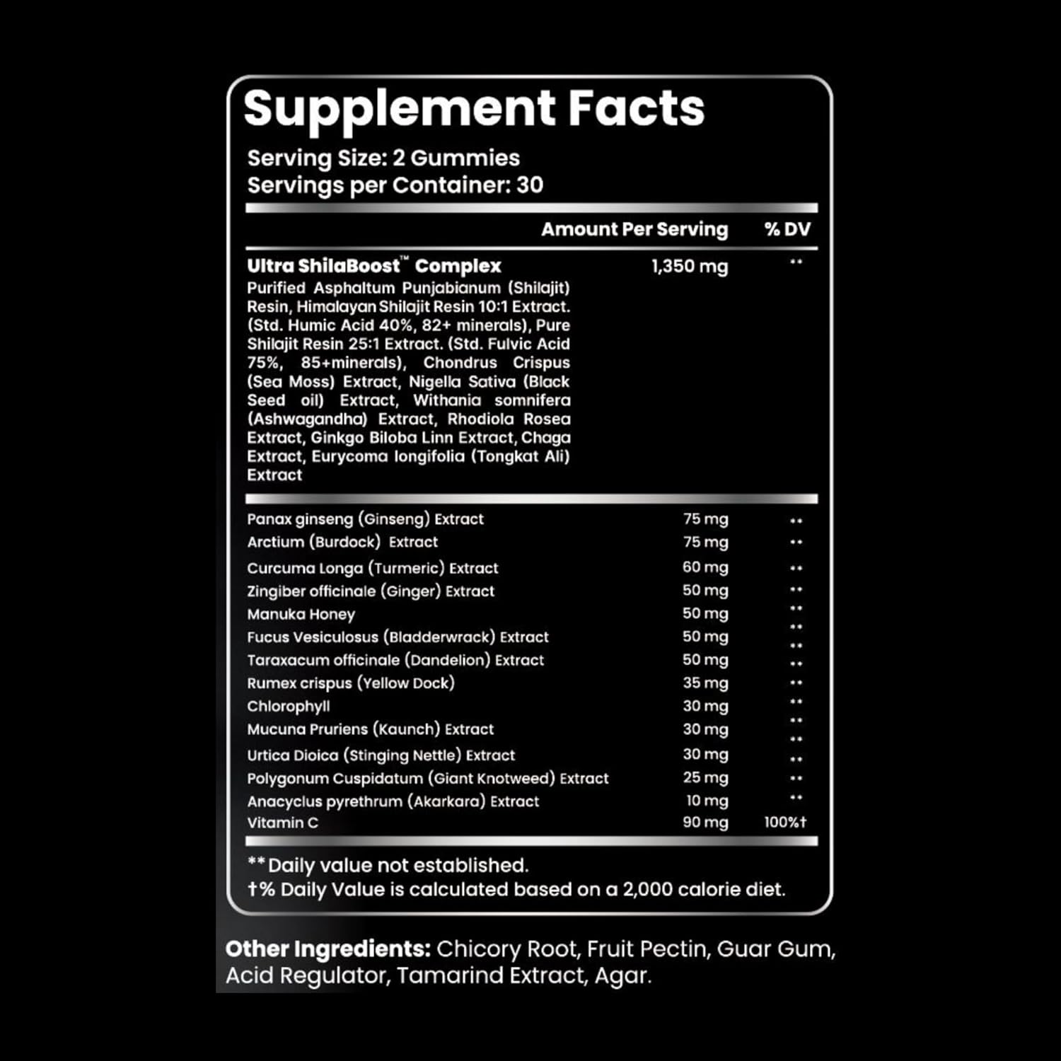 Himalayan Shilajit Gummies, 23-in-1 with Sea Moss, Ashwagandha, Tongkat Ali, Black Seed Oil & Rhodiola Rosea, Lab Tested, 60 Gummies
