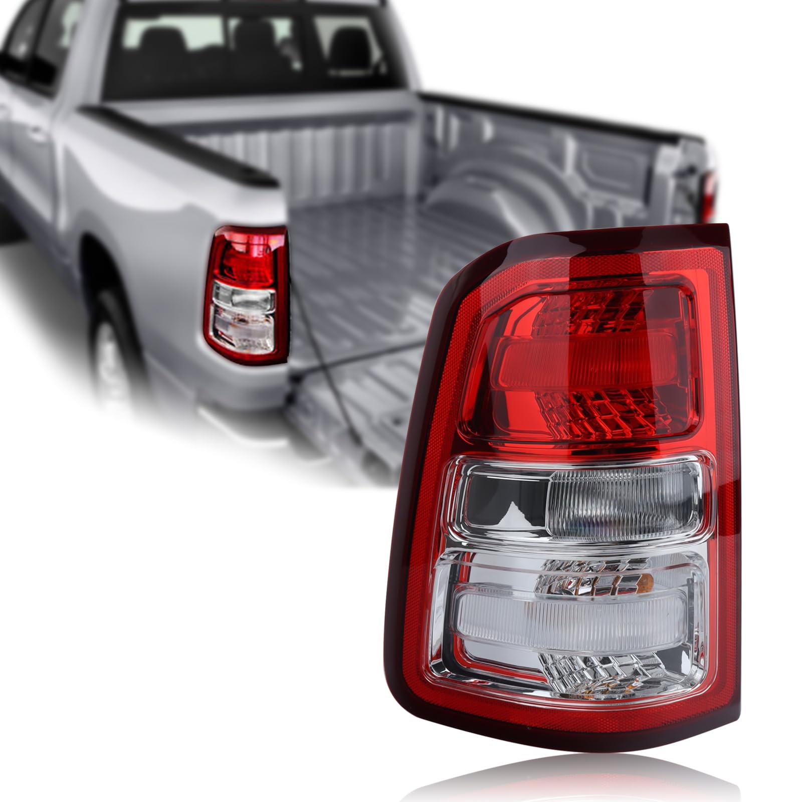 Chrome Rear Roof Brake Light Cover For Dodge Ram 1500 2019-2022 - Easy Install With 3M Tape