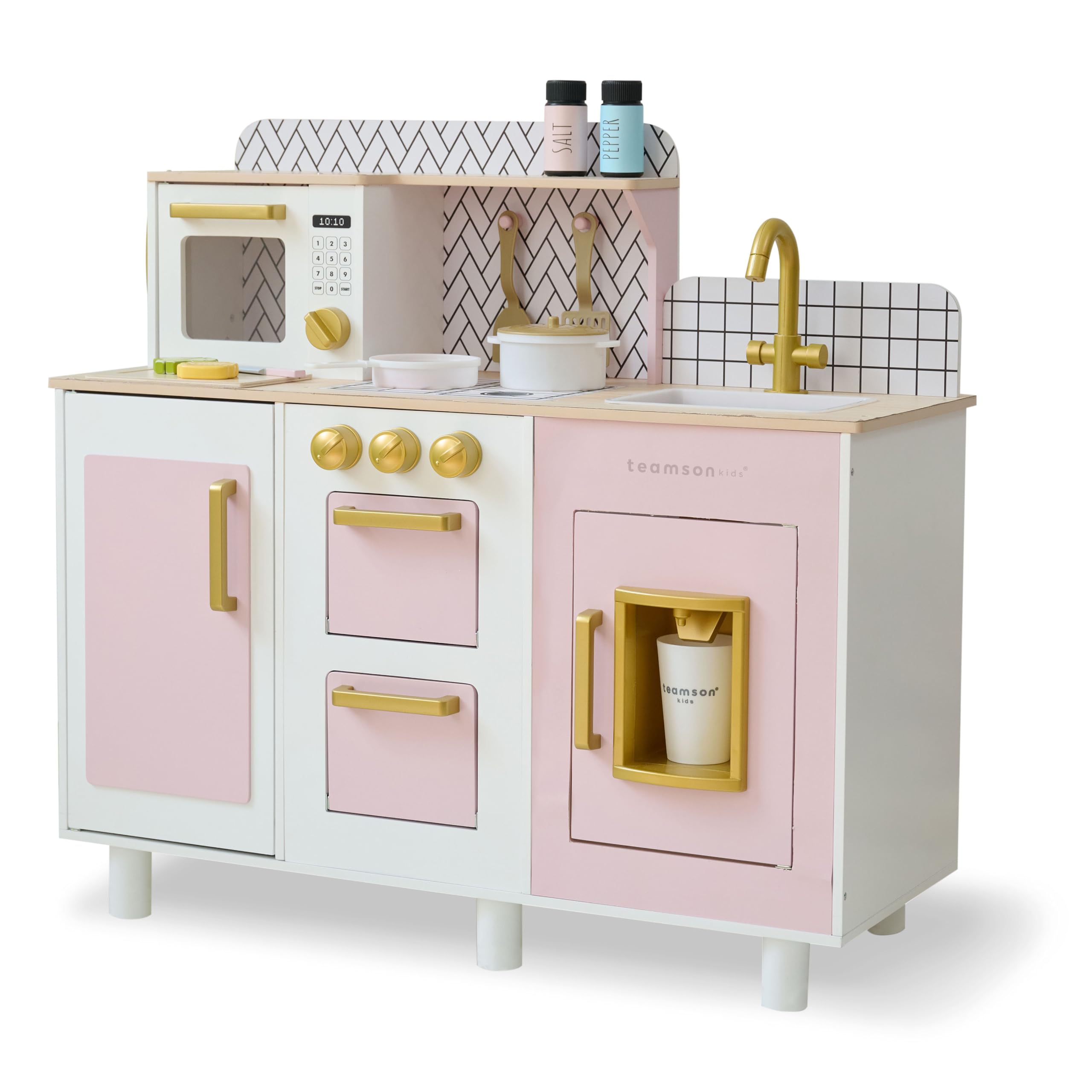 Amazon.com: Teamson Kids Little Chef Hampton Wooden Play Kitchen