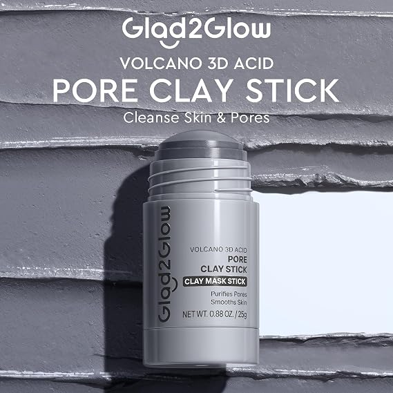 Blackhead Remover Clay Mask Stick, Deep Cleansing Pore Care with Volcanic Soil & Charcoal, Gentle Exfoliating, Oil Control, Non-Drying, Travel-Friendly, 25 g