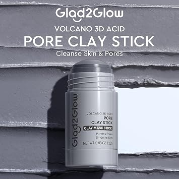 Blackhead Remover Clay Mask Stick, Deep Cleansing Pore Care with Volcanic Soil & Charcoal, Gentle Exfoliating, Oil Control, Non-Drying, Travel-Friendly, 25 g