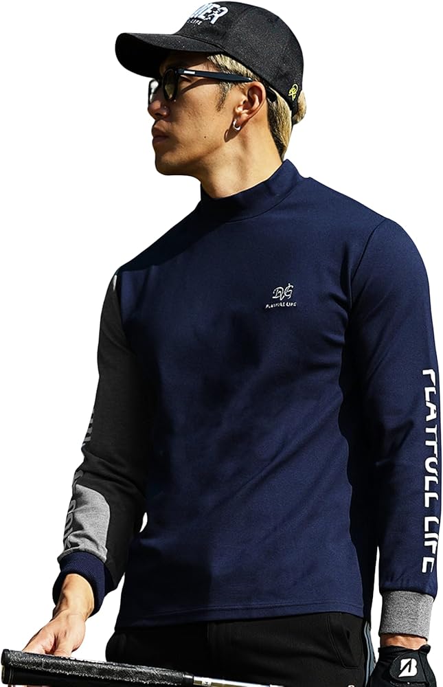 Amazon.co.jp: [DIVINER GOLF] ゴルフウェア メンズ モックネック