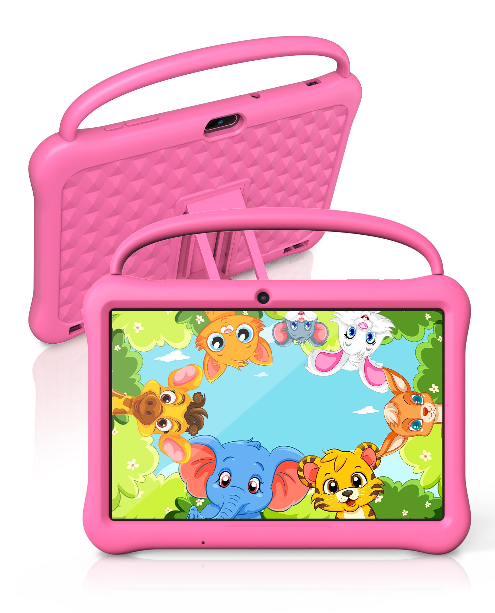 BAKEN Kids 10 Android13 キッズタブレット、キッズスペース、YouTube Kids対応、落下防止超軽量EVAケース搭載、10インチWi-Fiモデル、6GB RAM 64GB 1TB拡張、5G WiFi 6、6000mAhバッテリー（ピンク）