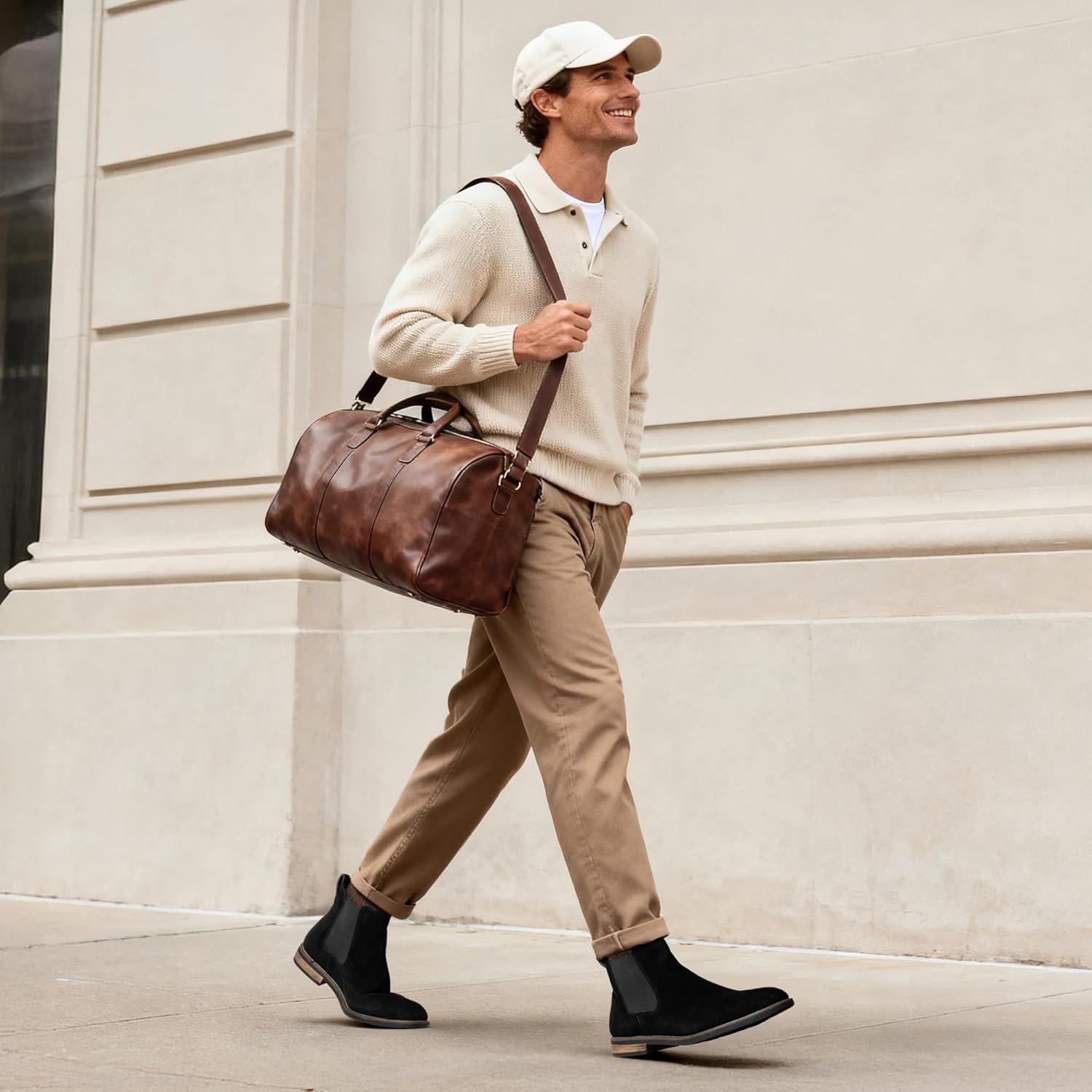 Bruno Marc Men's Suede Leather Chelsea Ankle Boots - Image 2