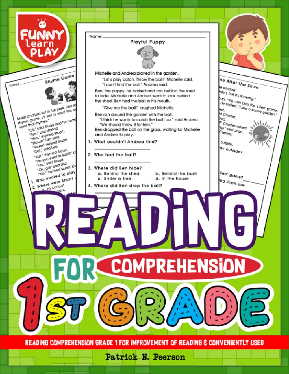 Reading Comprehension Grade 1 for Improvement of Reading & Conveniently  Used: 1st Grade Reading Comprehension Workbooks for 1st Graders to Combine  Fun & Education Together: Peerson, Patrick N.: 9781727236675: Books -  Amazon.ca