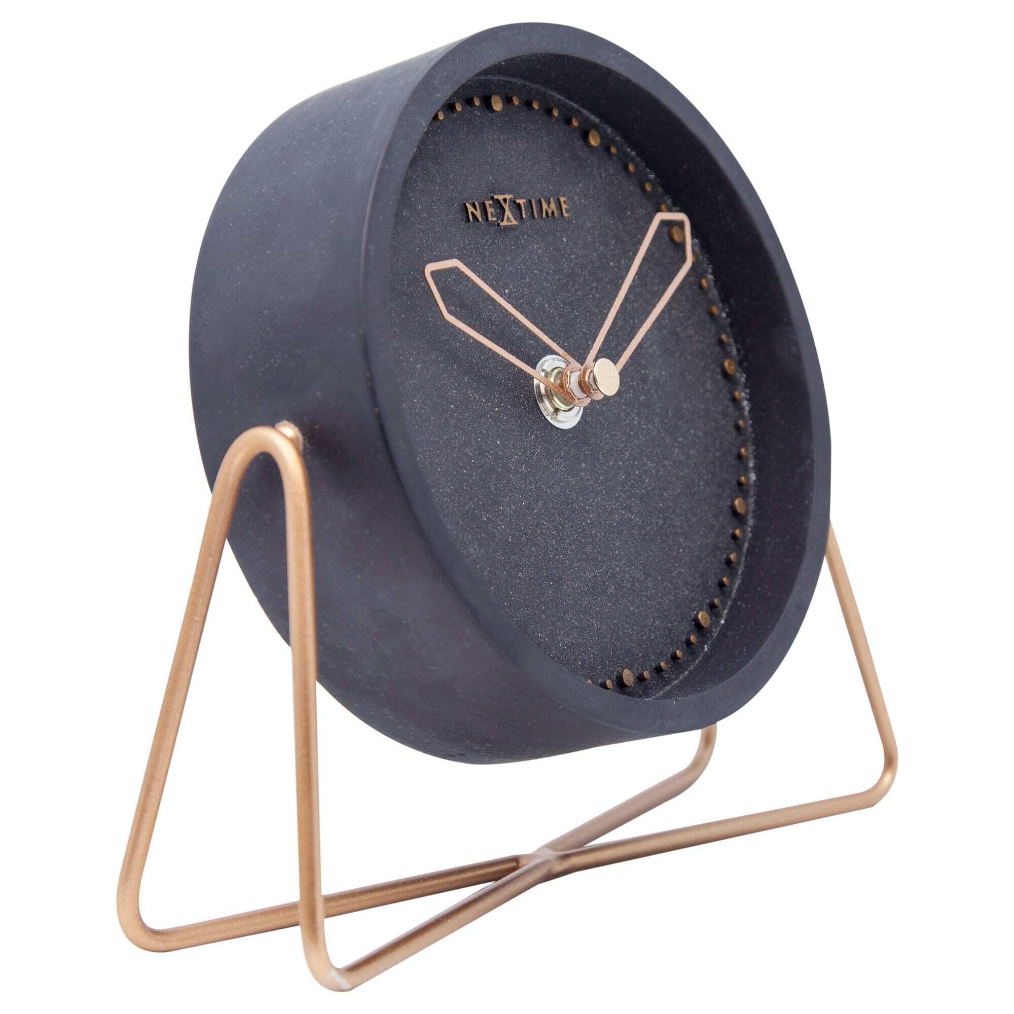 NEXTIME 5204ZW Cross Orologio da Tavolo, Nero, 15.5 x 17.5 cm