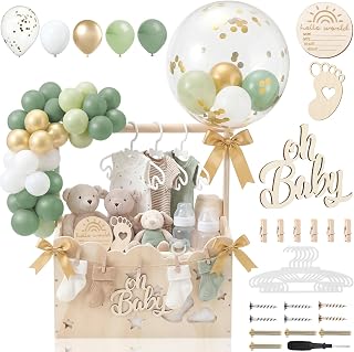 Green, Wooden Baby Shower Crate Closet,Hollow