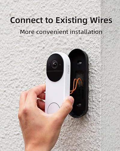 Miniatura 5 de Noorio Timbre de video inteligente 3K inalámbrico, cámara de seguridad alimentada por batería de 5MP con timbre, duración de la batería de 180 días,