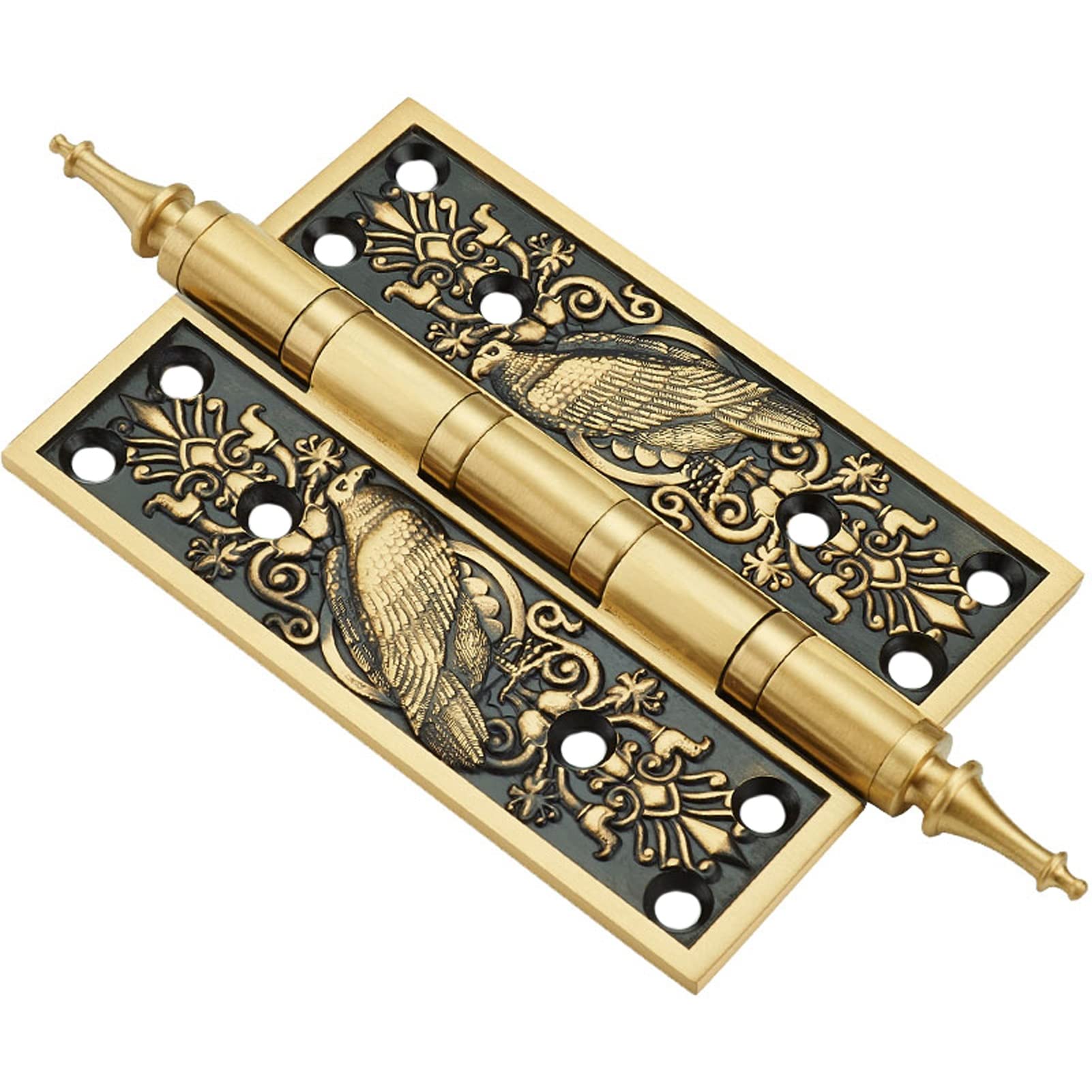 Shundeed C 1P 5Inch European Hinge ，Gate Room Door Opper Hinge Brass Hings Thick Retro Antique Abinet Door Neoclassical(C)