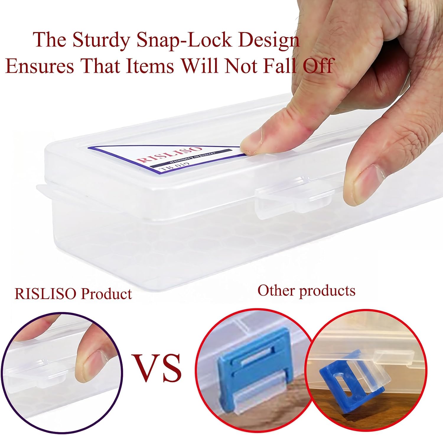 Rectangular Paint Brush Storage Box for Artist Bainting Brushs,13in Portable Miniature Plastic Travel Stackable Flat Long PaintBrush Case Without Brushes,Set of 2 Pack