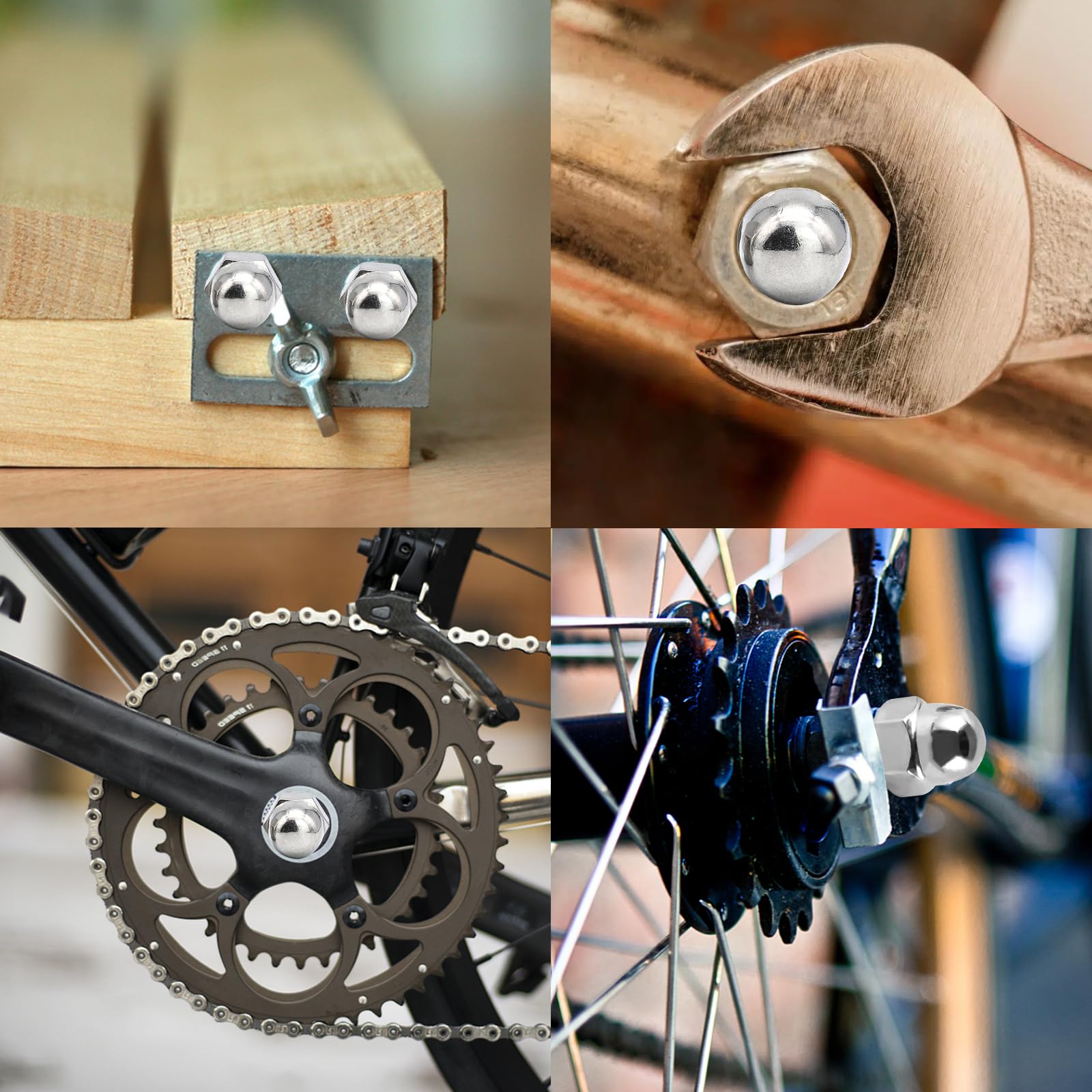 Dadi Ciechi M12 (100 Pezzi) Di Forma Alta, In Acciaio Inox VA A2 V2A, Dadi Esagonali Antiruggine, DIN 1587 - Foto 6