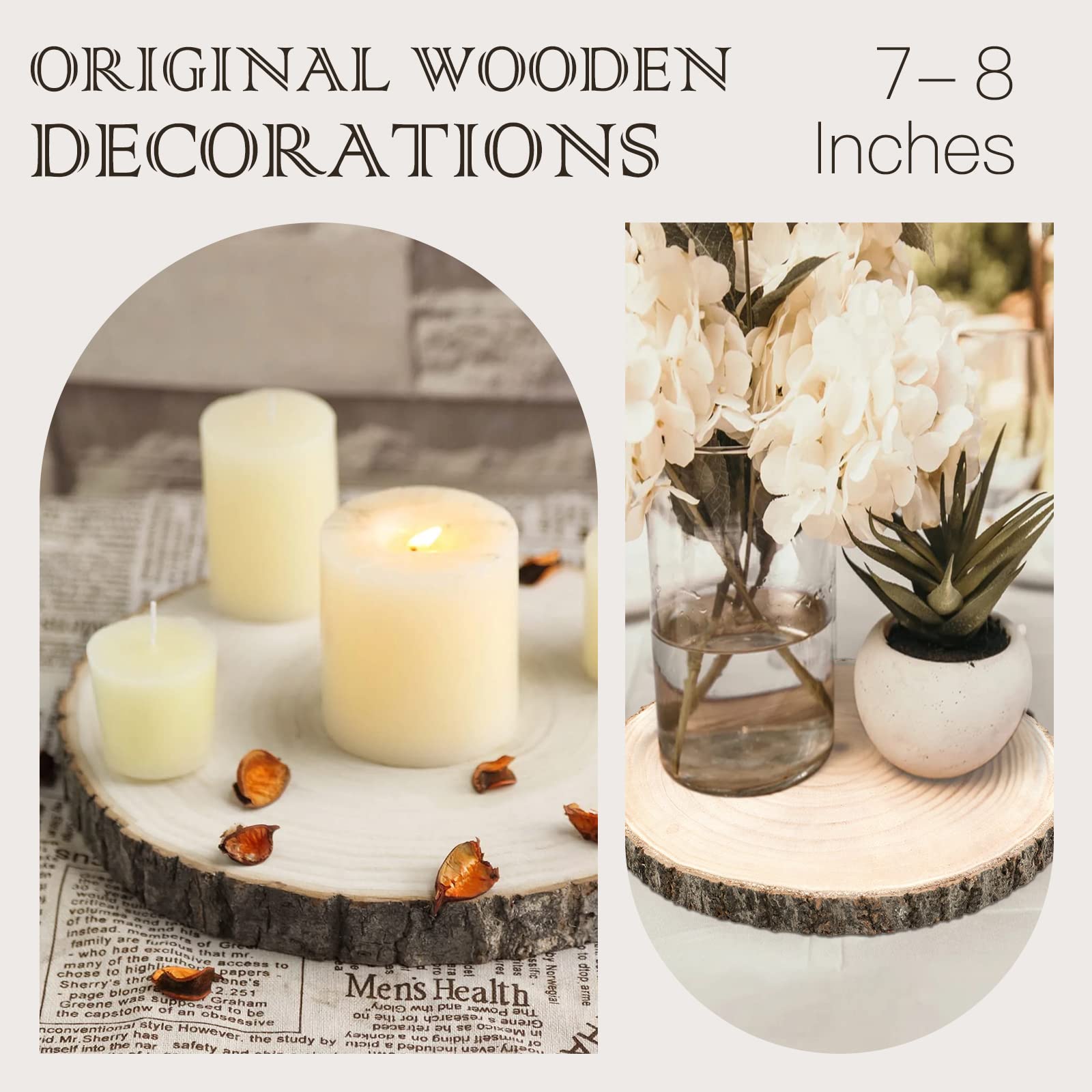 Rustic Wood Slices - Centerpieces & Decorations -5