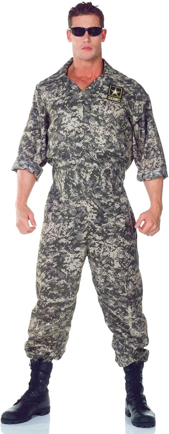 Adult Men's Army Jumpsuit main image 1