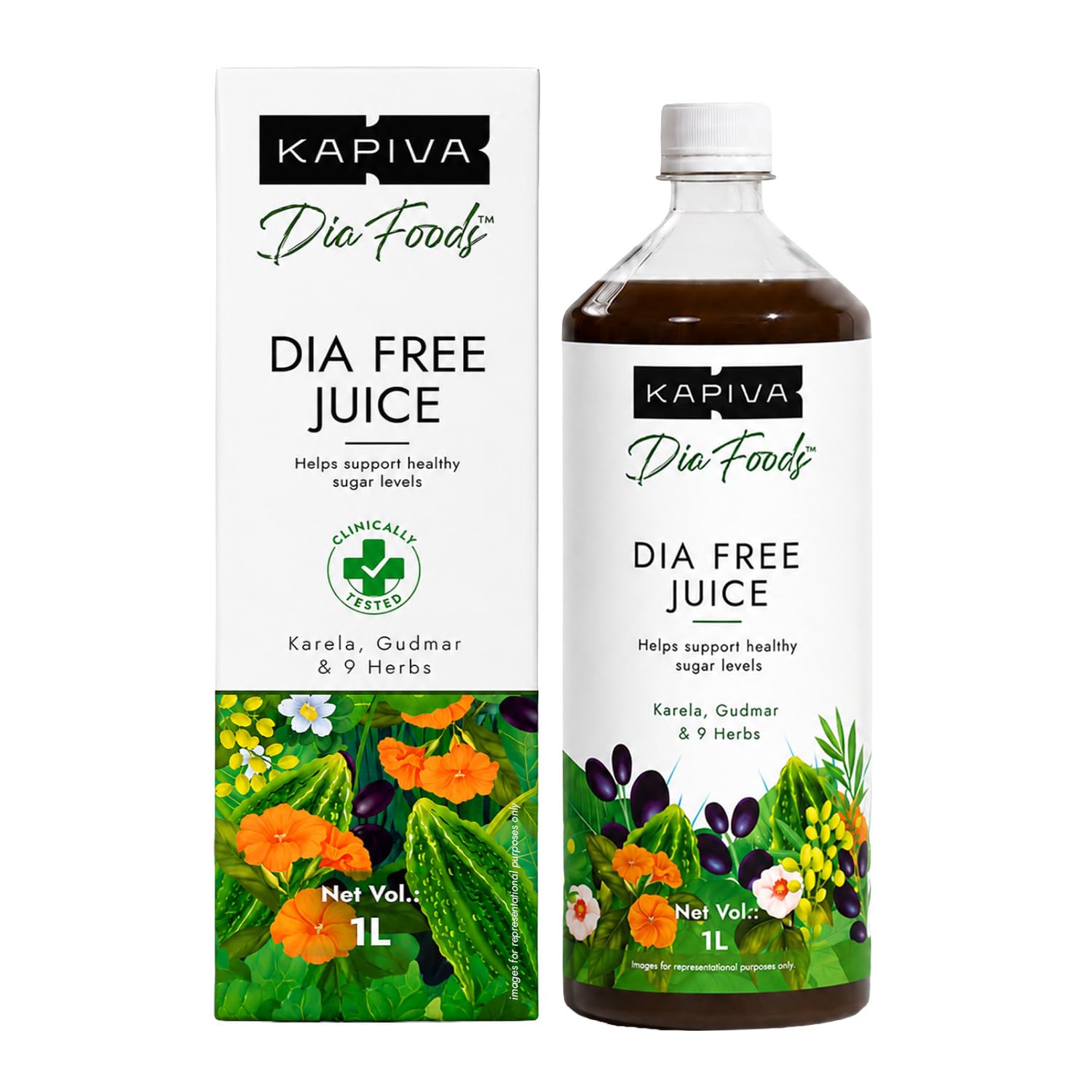 Kapiva Dia Free Juice, 1L | Clinically Proven Diabetic care | Amla, Karela, Jamun, Guduchi & 7 More-picture-27