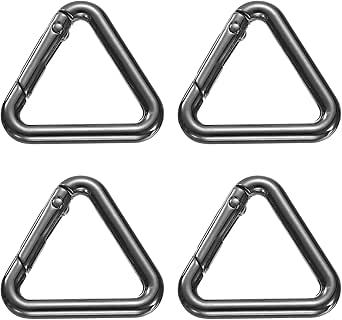Amazon.com: uxcell Triangle Spring Key Ring Metal Buckle Spring Snap ...