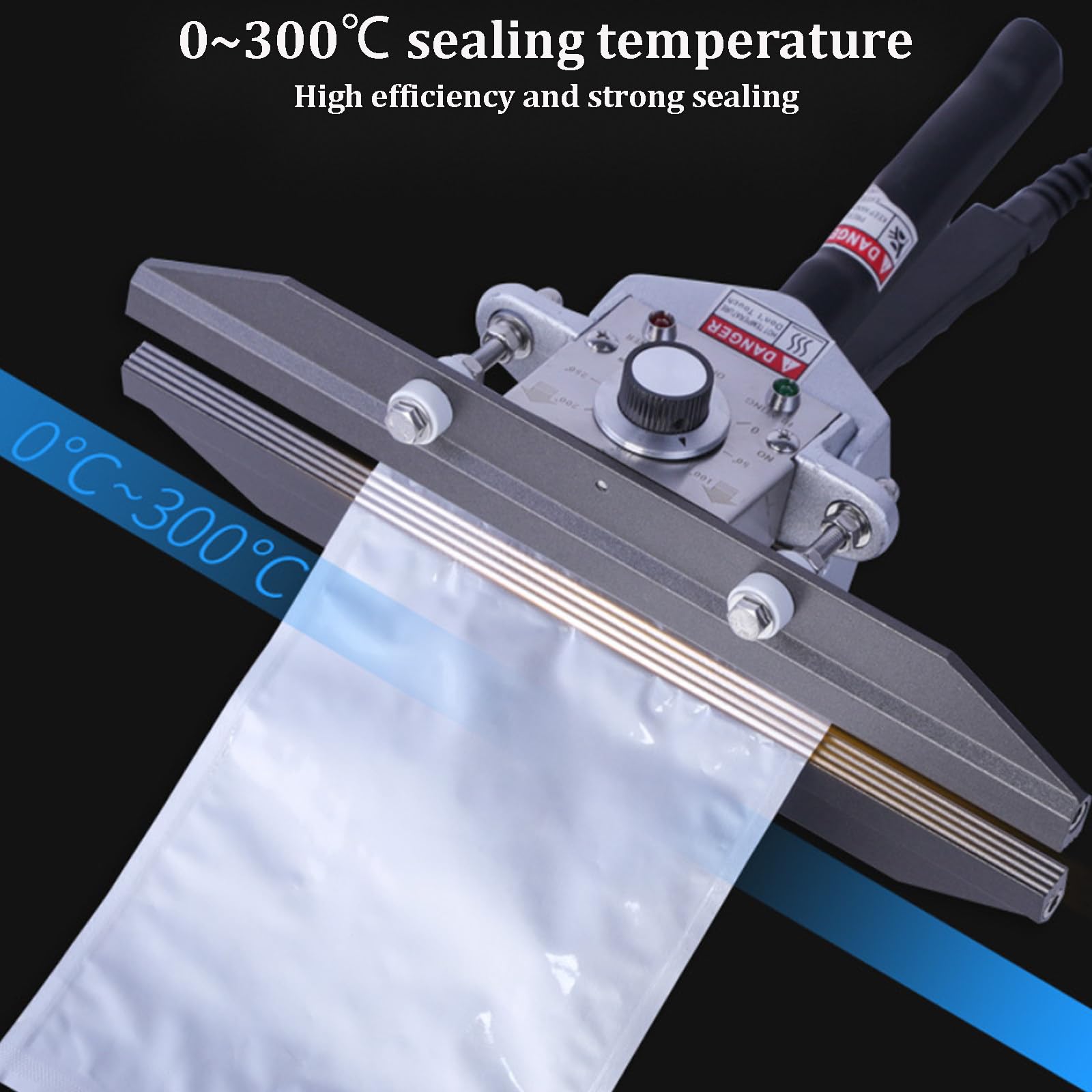 Sellador TéRmico De Mano, Sellador De Bolsas De PláStico De 200/300/400/500/600 Mm, Sellador Por Impulso, MáQuina Envasadora De Bolsas Con Sellador Al VacíO, Para Bolsas,Blue60cm