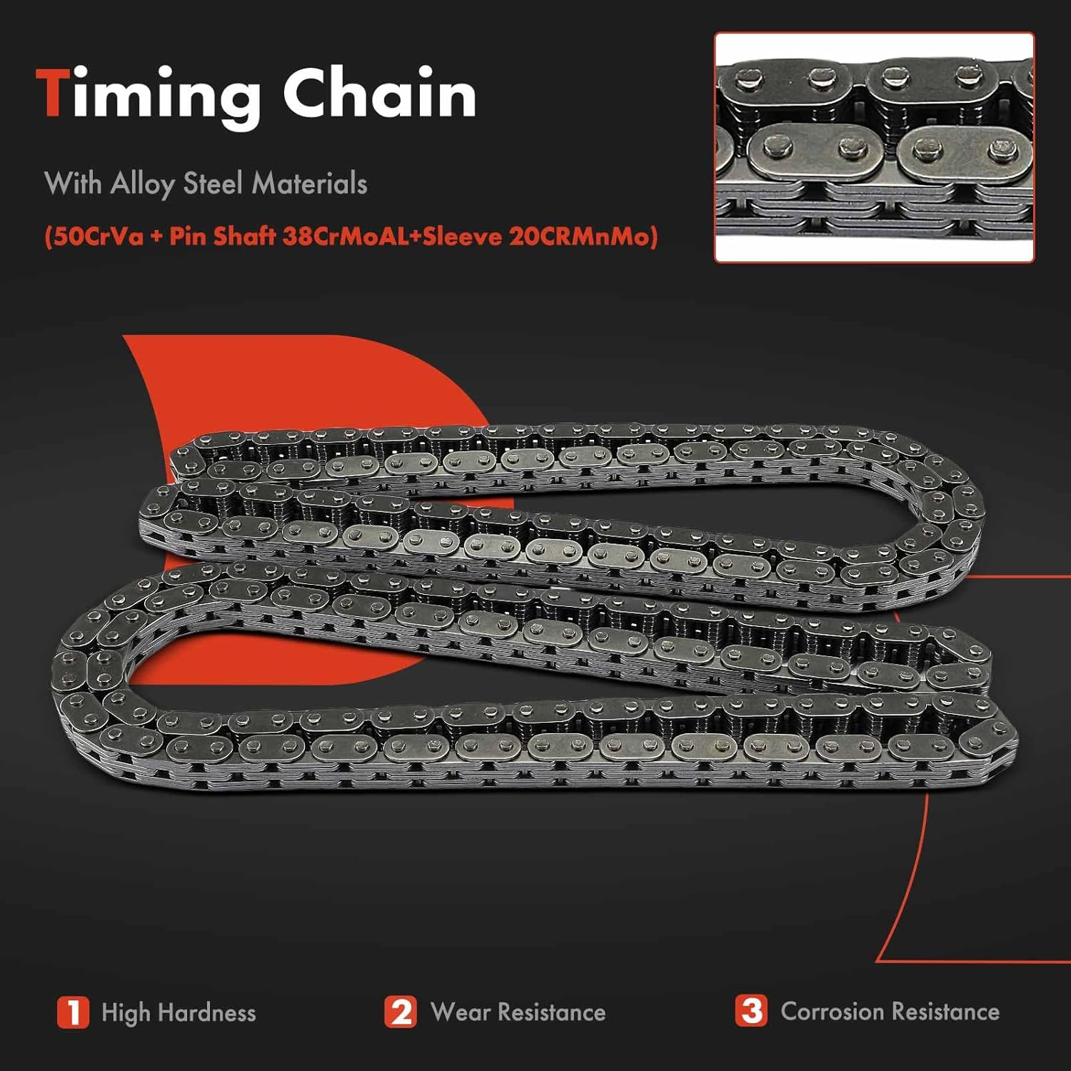 A-Premium Engine Timing Chain Kit W/Water Pump & Sprocket & Tensioner & Guide Compatible with Ford & Mercury Cars - F150 2009-2010, Explorer 2006-2010, Explorer Sport Trac, Mustang, Mountaineer - 4.6L