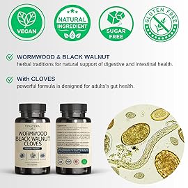 VINATURA Wormwood Black Walnut Clove Capsules - Cleanse, Detox, Intestinal Guard Formula Supplement for Humans, with Wormwood herb, Black Walnut Extract Combination, 60 Capsules