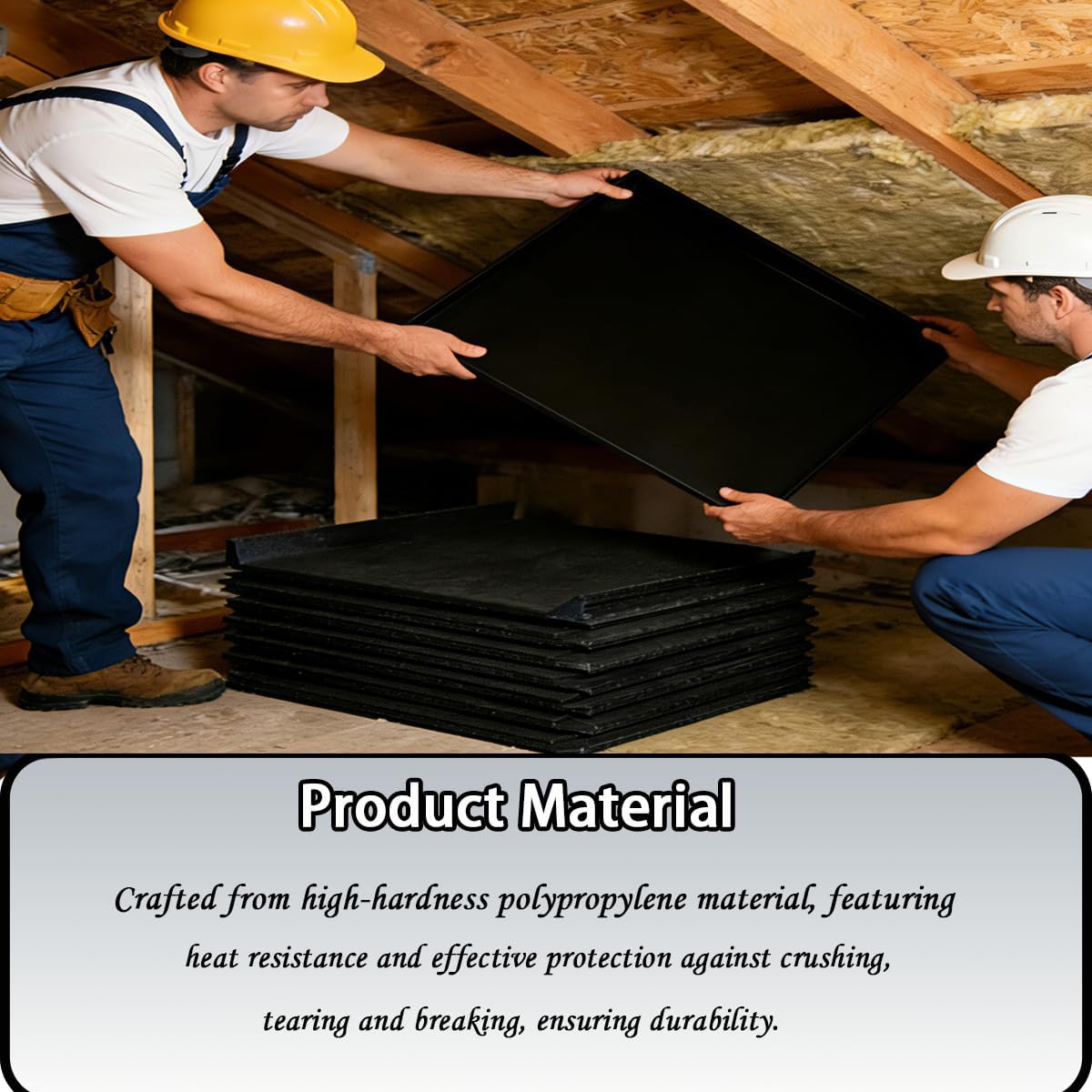 24'' Attic Insulation Baffles,25 Pack Black Polyethylene Attic Baffles with 2" Air Channel Rafter Vent,Attic Ladder Insulation Cover for 24" Rafter Bays