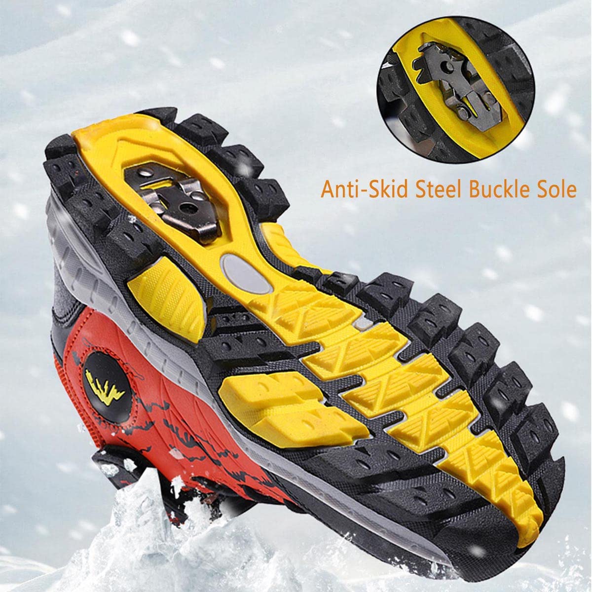 YUKTOPA Buty zimowe dla dzieci, chłopców, buty trekkingowe, z ciepłą podszewką, antypoślizgowe, EU30-40