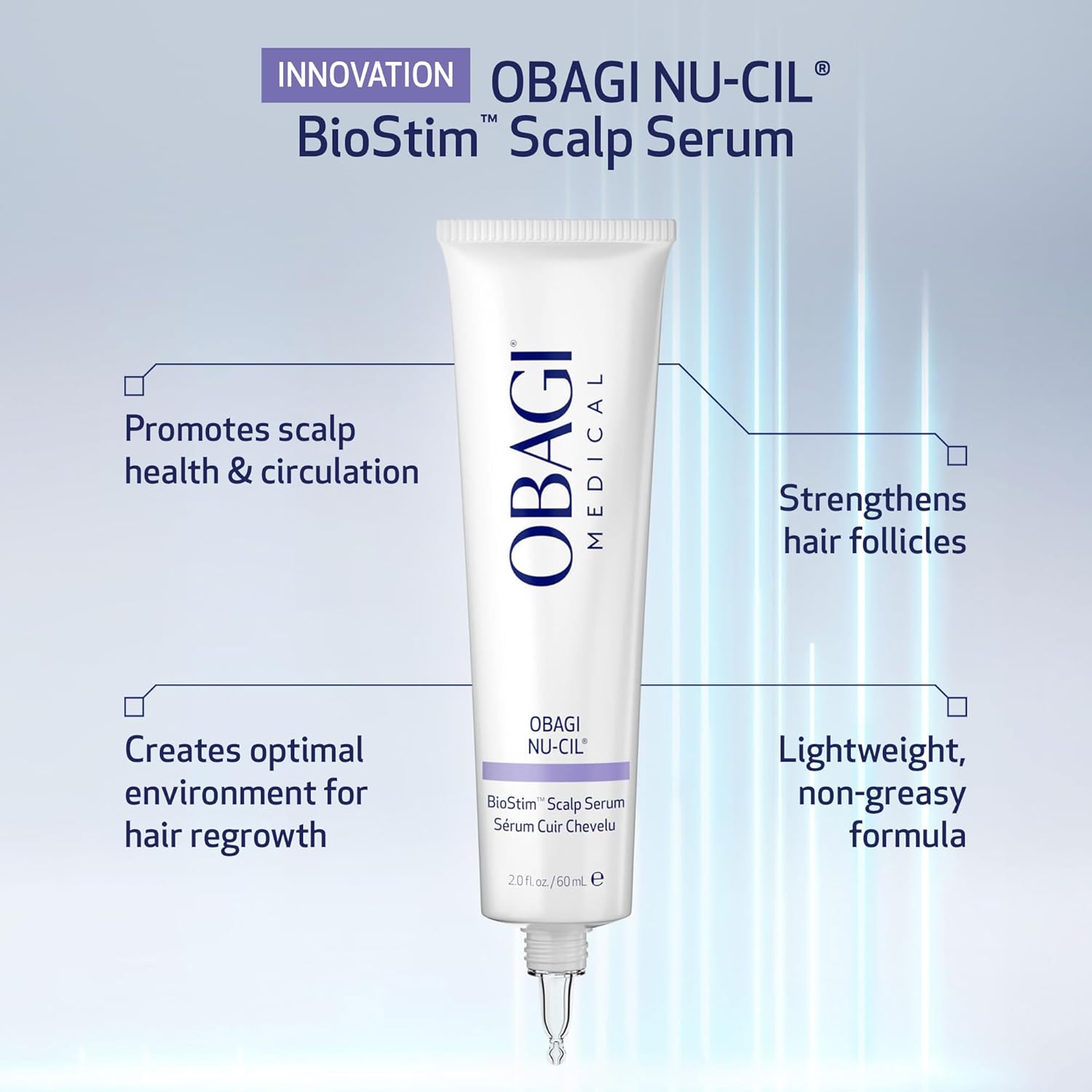 Obagi Nu-Cil BioStim Hair Scalp Serum with Biotin – Clinically Proven to Promote Scalp Health & Deliver Visibly Fuller, Denser Hair – Lightweight, Strengthens Follicles, & Encourages Regrowth – 2 oz - Image 2