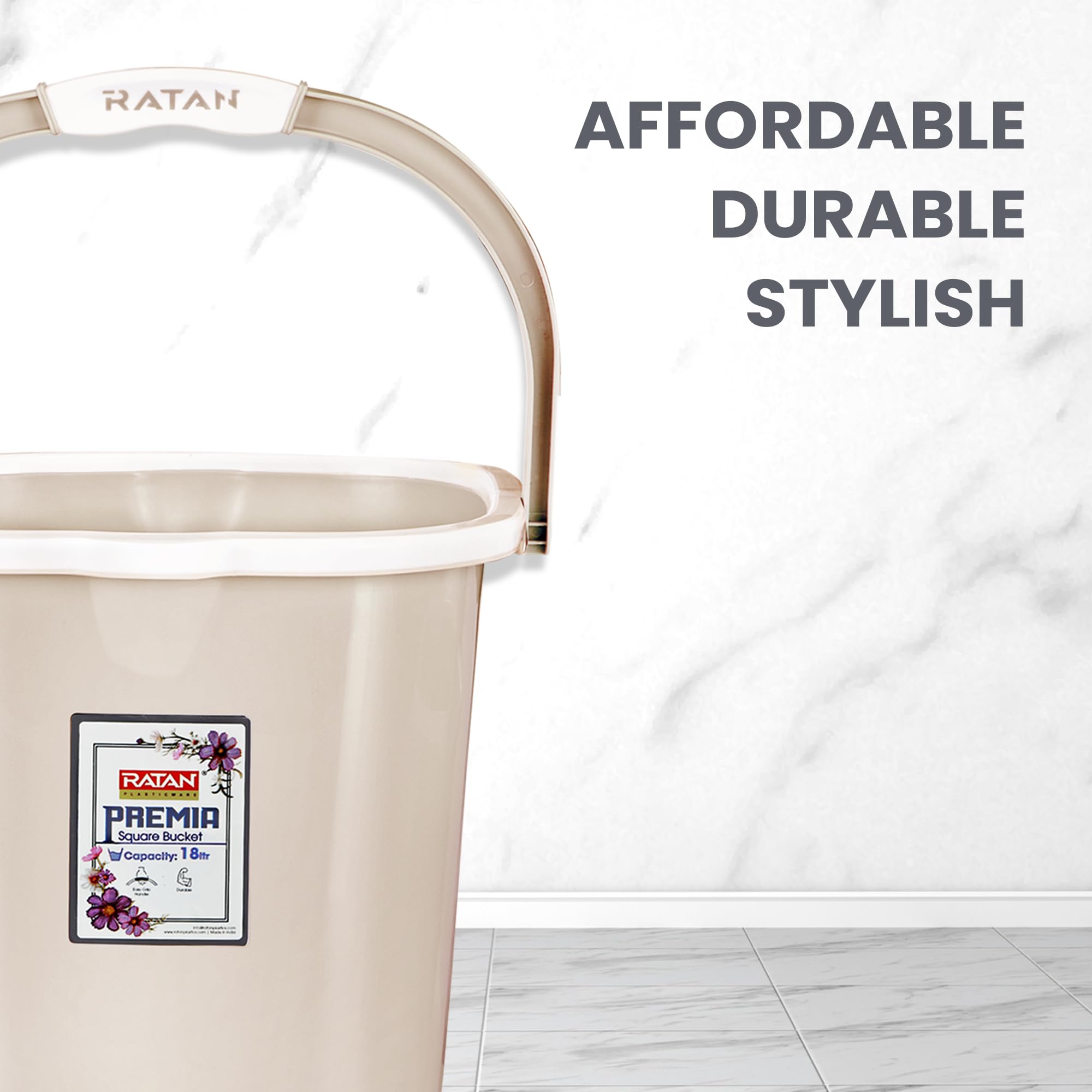 Ratan Premia Bucket Set - 3 Desert Rose Buckets -6