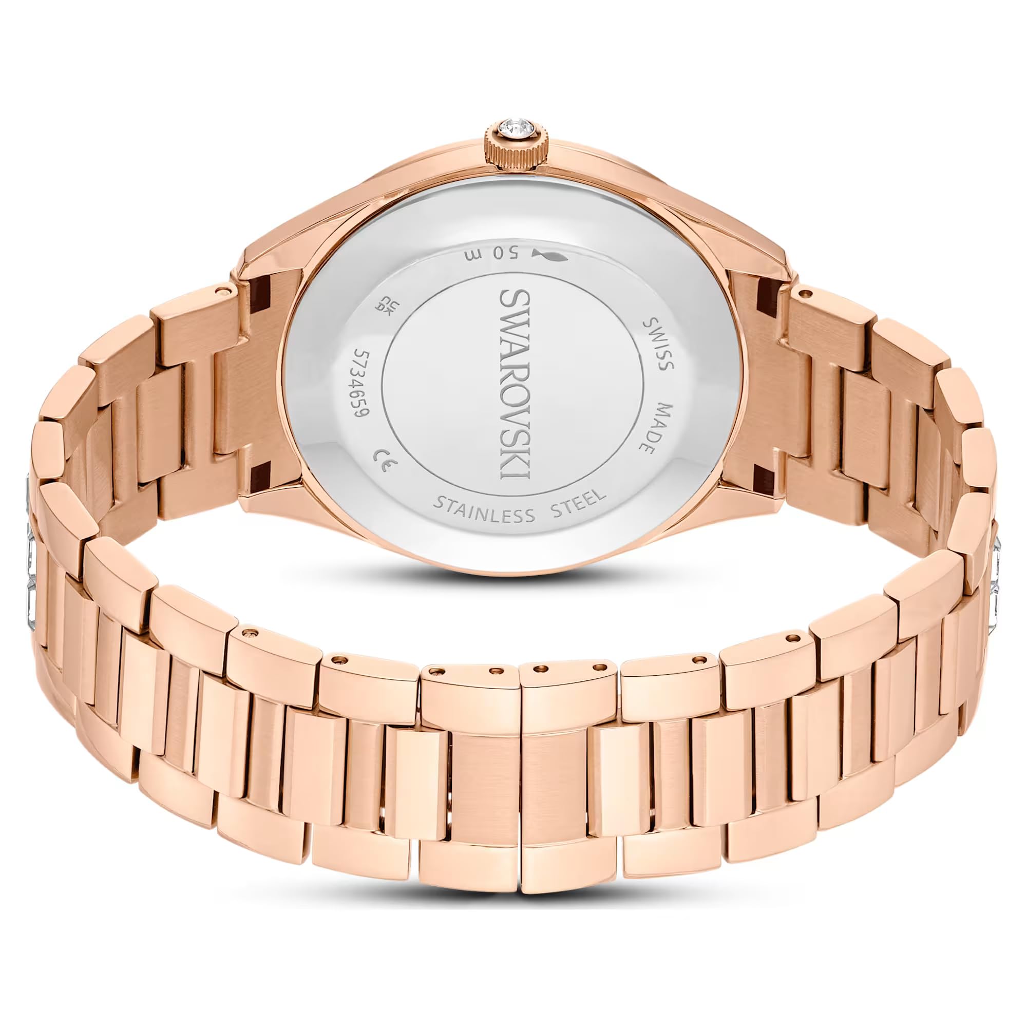 Swarovski Orologio Matrix date, Fabbricato in Svizzera, Bracciale di metallo, Tono oro rosa, Finitura in tono oro rosa