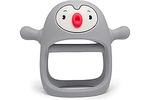 Smily Mia Penguin, Infant Handheld Soother for Breast Feeding Babies
