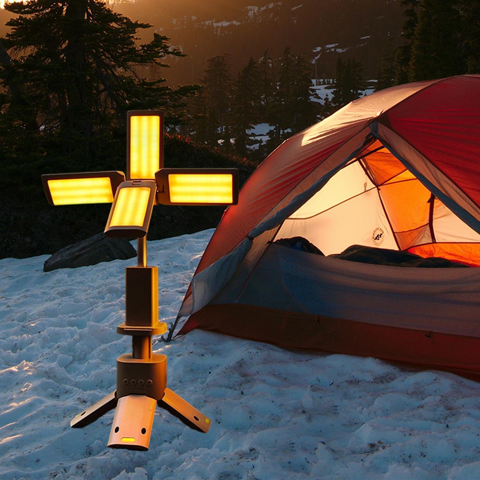 Camping Licht LED Arbeitslicht USB wiederaufladbare Camping Laterne für Wandern Garten Terrasse, GrÜn