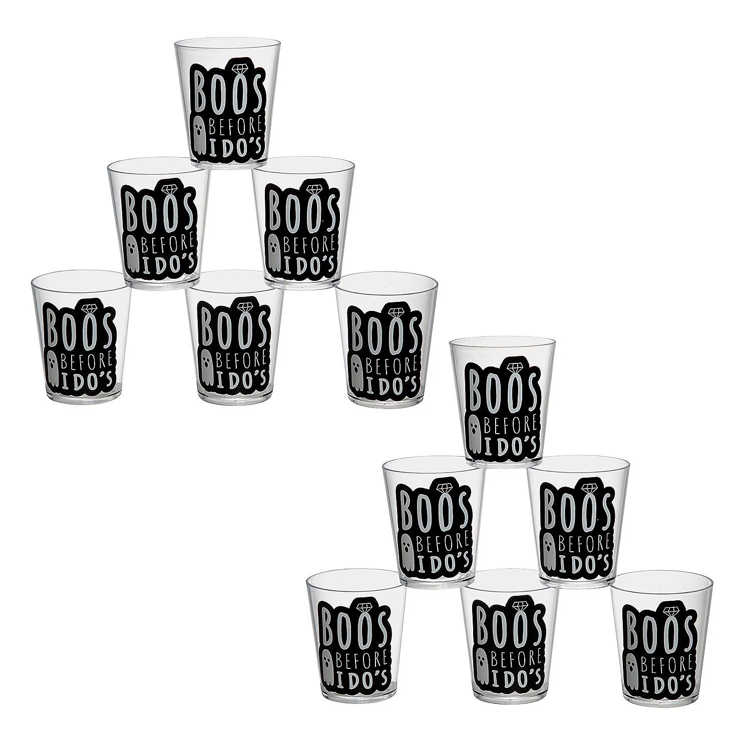 Fun Express Boos Before I Do’s Disposable Plastic Shot Glasses, 2 oz Bulk 48 Pc
