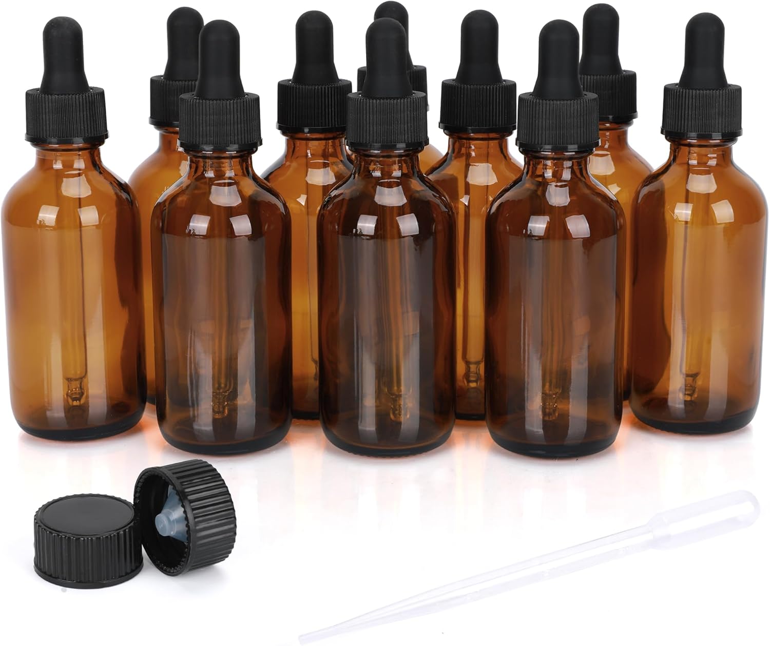 LZYYHSY 10 Pack, 2 oz Glass Dropper Bottle 60ml Amber
