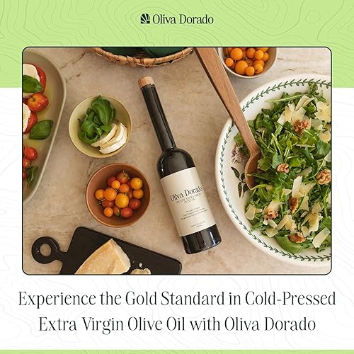 Miniatura 6 de Oliva Dorado Aceite de oliva virgen extra orgánico, prensado en frío de aceitunas españolas de una sola finca, llovizna premium rica en polifenoles,