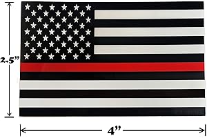 Thin Red Line Stickers: Honor Firefighters and EMTs