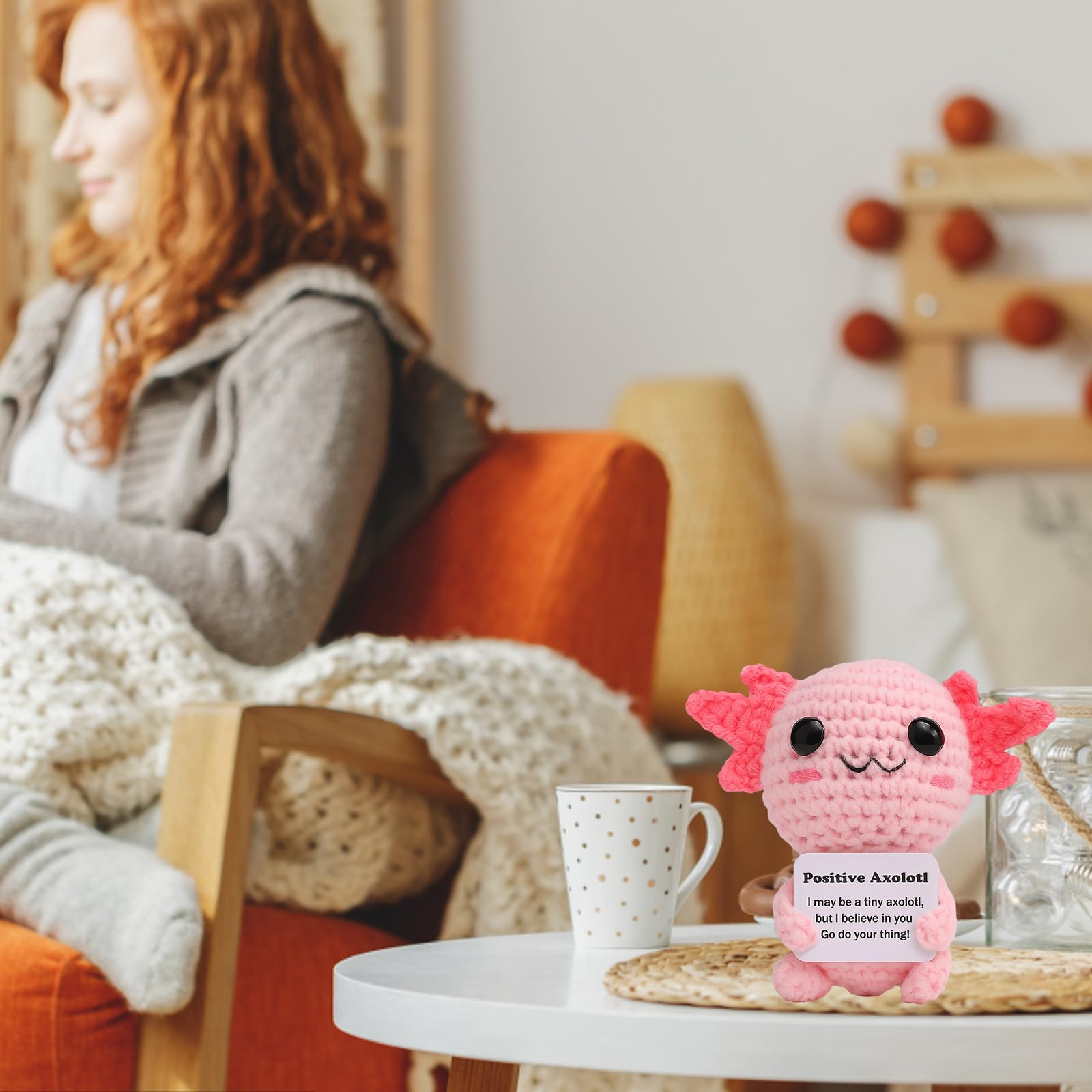 WaaRiuQ 1PCS Emotional Support Gift, Positive Crochet Animals - Image 4