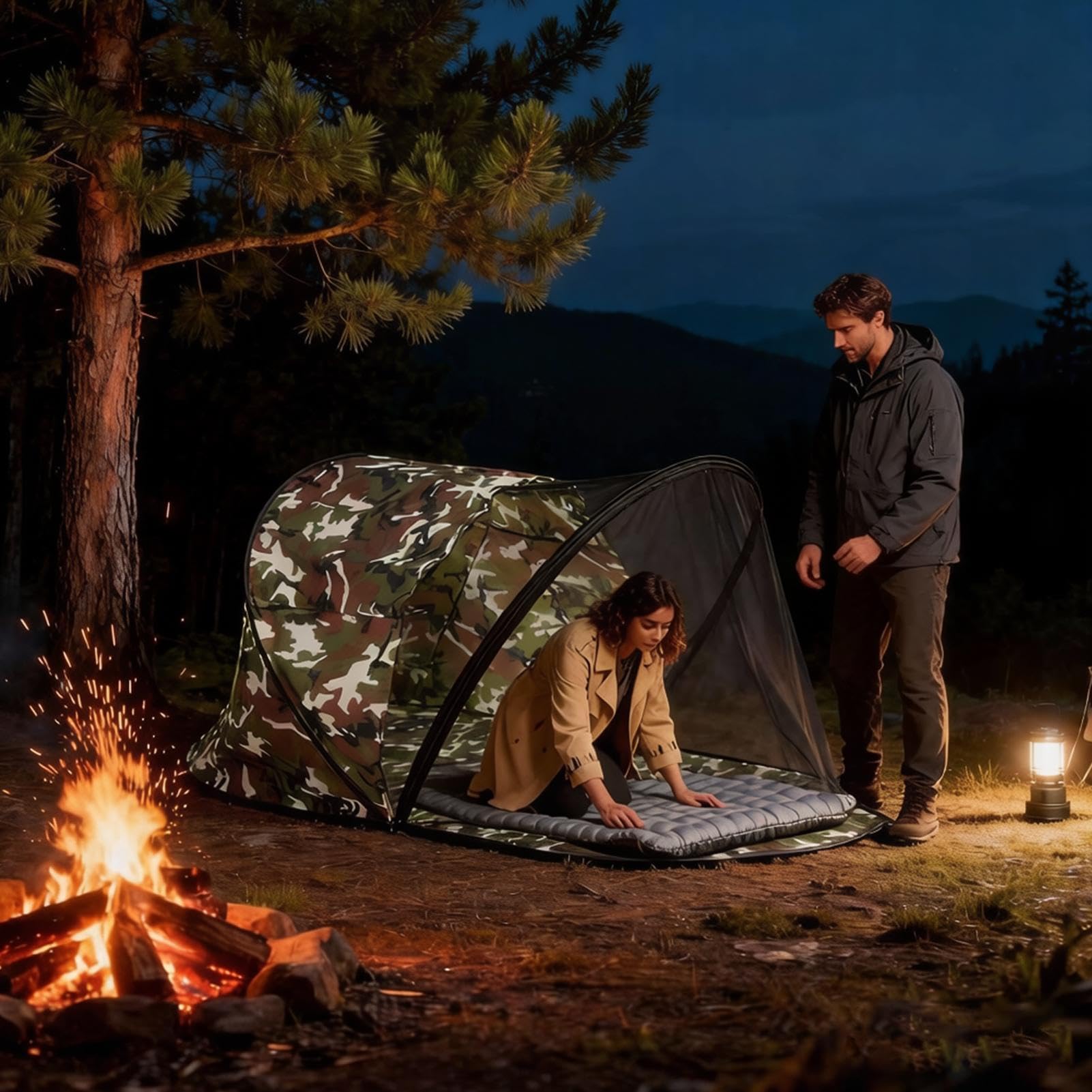 Moustiquaire de Camping, Tente Pliante Rapide, Respirante et Portable | Multiuse Filet de, Patio Anti-Moustiques Intérieur, Extérieur Jardin Cour, Arrière Maison , Adultes