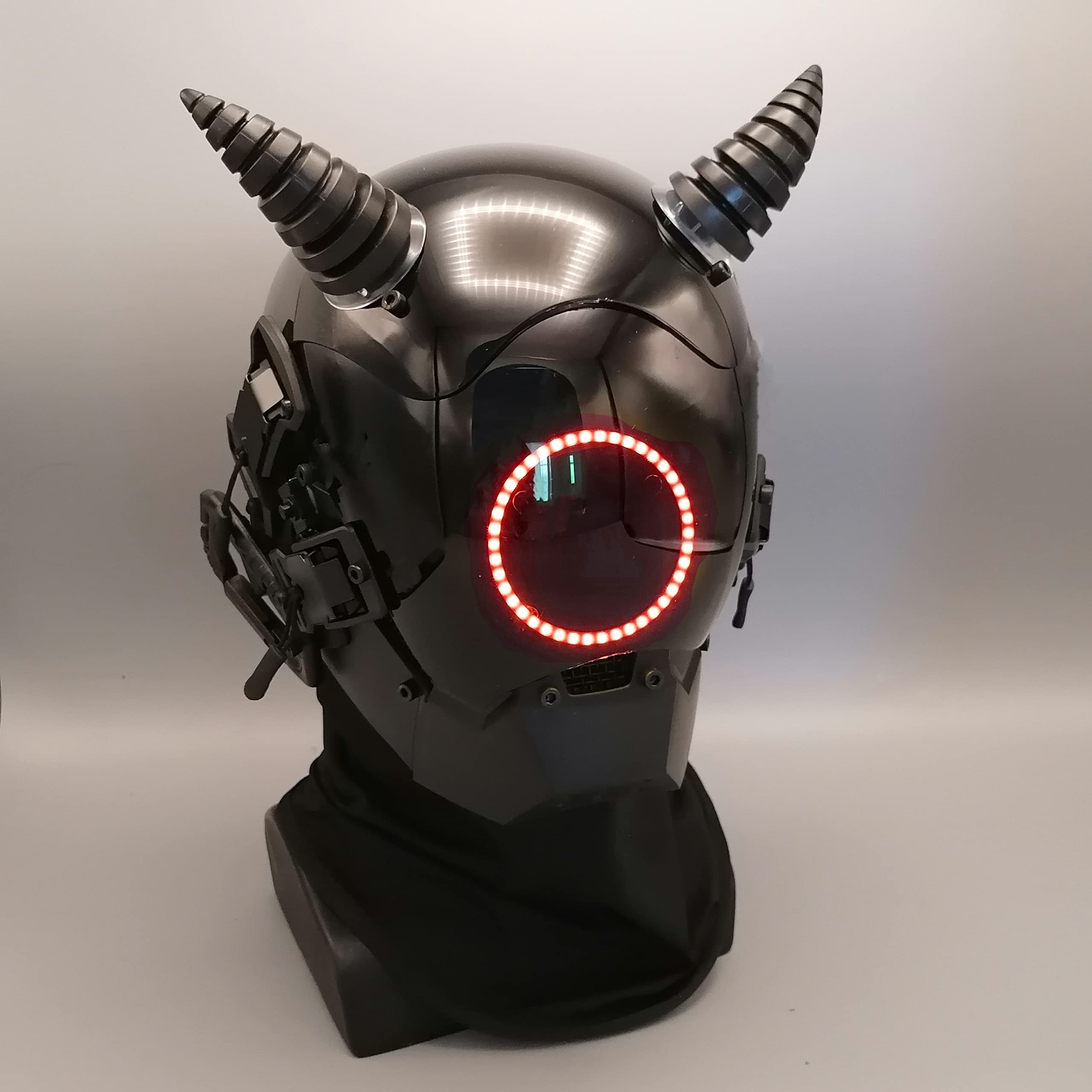 Amazon.co.jp: 悪魔のコスプレ仮面 LED 円形燈 発光 近未来