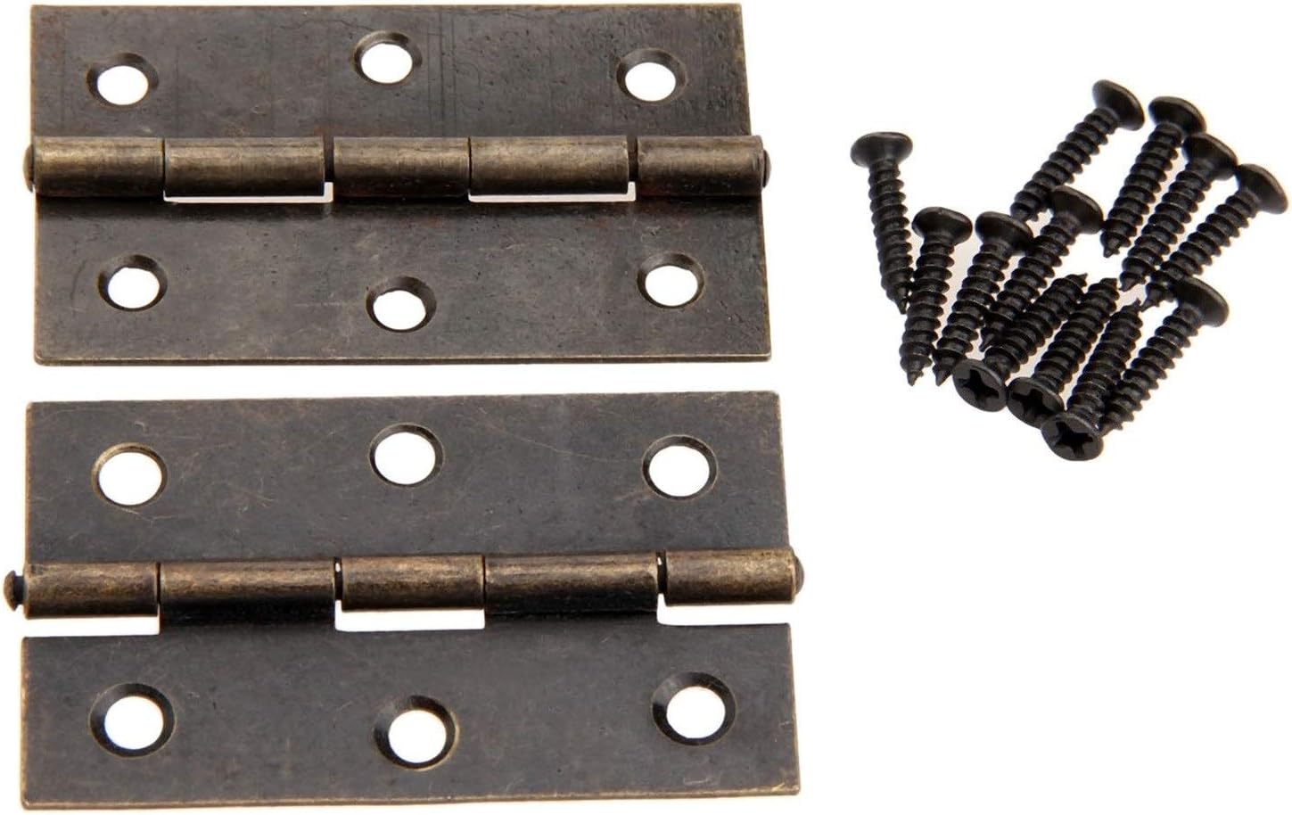 Butt Hinge,Folding Door Hinges,2Pcs 60x37mm Antique Brass Jewelry Gift Wine