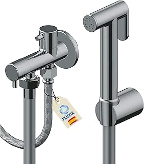 Comprar Grifo ducha WC - Grifo Bide de mano - Ducha Higiénica para Inodoro - Latón Cromado - Flexible Anti-Twist -Soporte y Llave de Escuadra – 3 Años de Garantía Fluvia