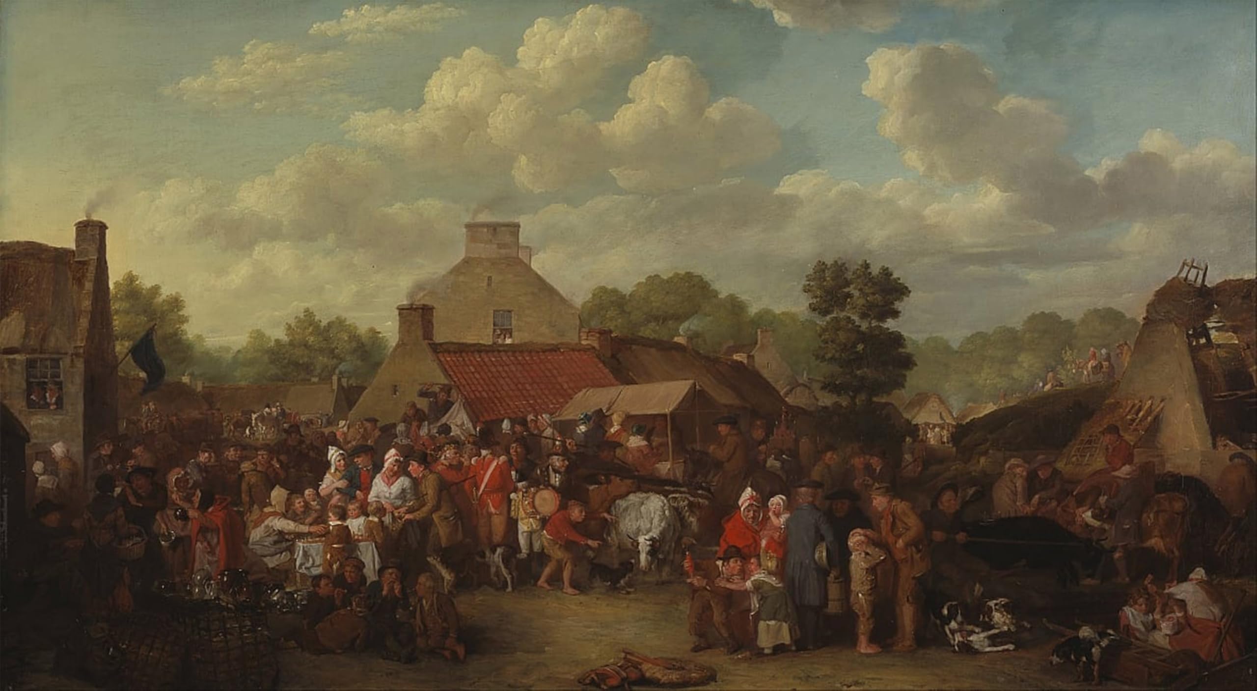 POSTERIIk Famous Animal Posters Vintage Picture Pitlessie Fair by David Wilkie Modern Wall Decor for Home Decor 60x90cm