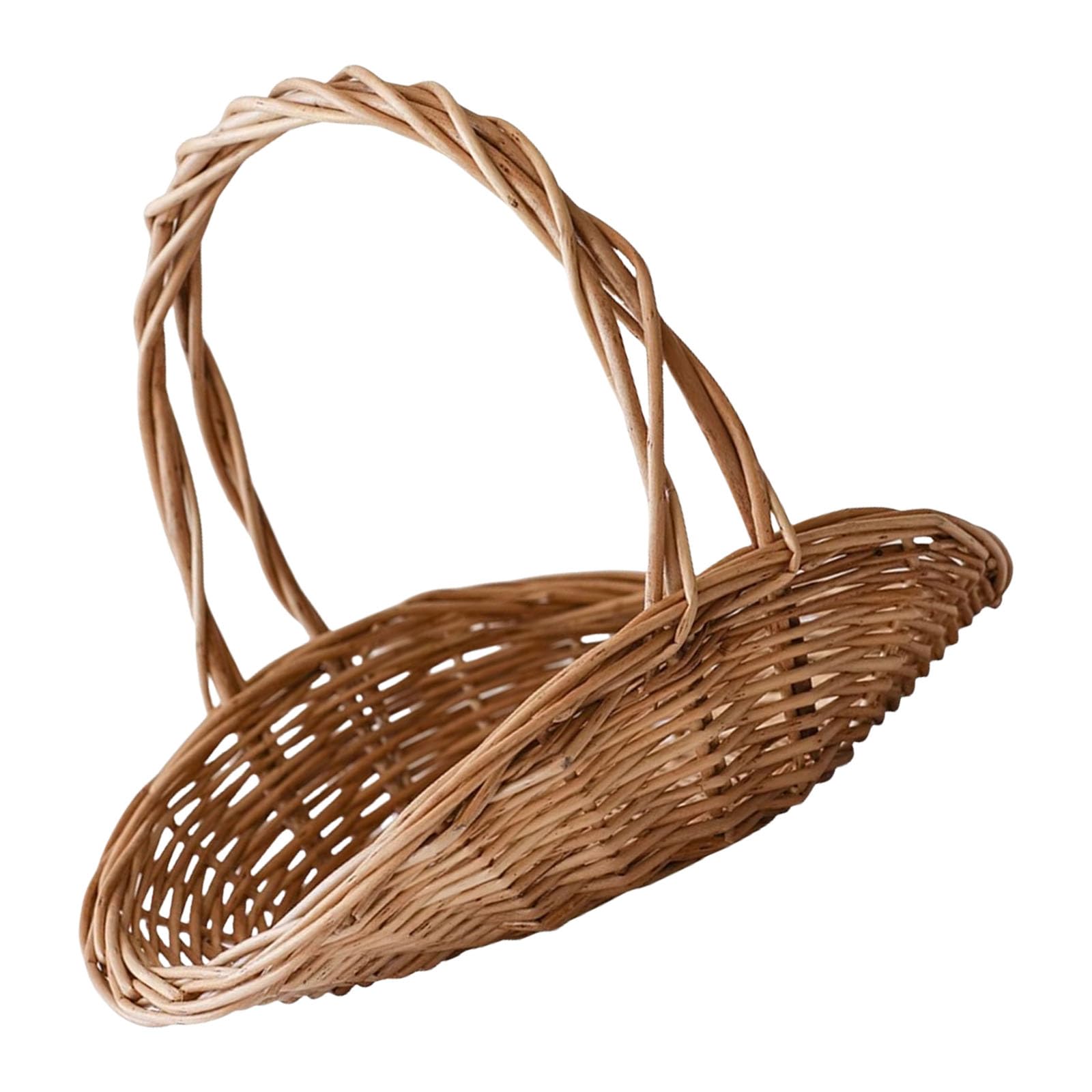 Rattans Handwoven Wicker Flower Basket Portable Floral Arrangement Pots for Wedding and Homes Decoration Versatile Carry Basket