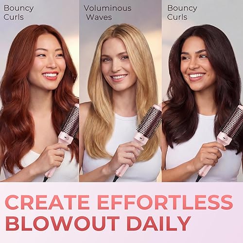 Miniatura 5 de ABNER Cepillo térmico iónico, cepillo redondo calentado de 1.5 pulgadas para aspecto de soplado, dar volumen, estilo, hace que el cabello sea más
