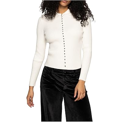 Sanctuary Button Down Variegated Cardi chalk