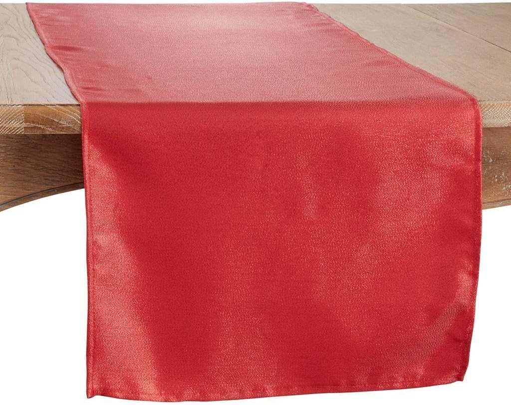 Fennco Styles Elegant Shimmering Table Runner 18" W x 120" L - Gold Shine Table Cover for Home, Dining Room, Banquet, Holiday, Christmas, Wedding Décor and Special Occasion