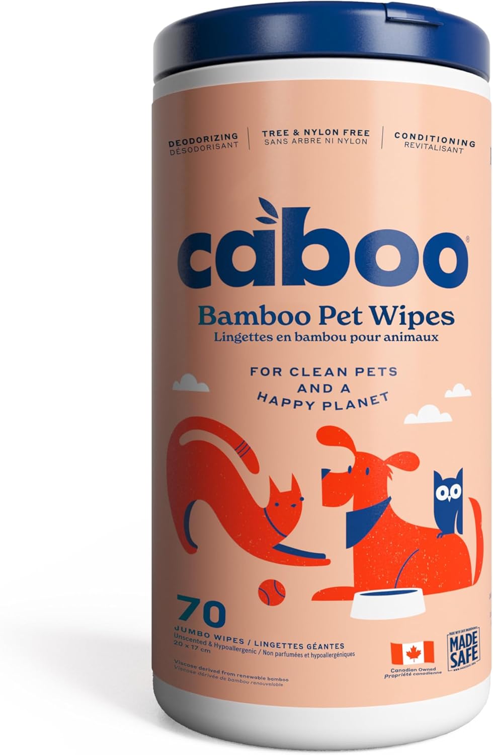 CABOO BAMBOO PET WIPES (8x70.00)