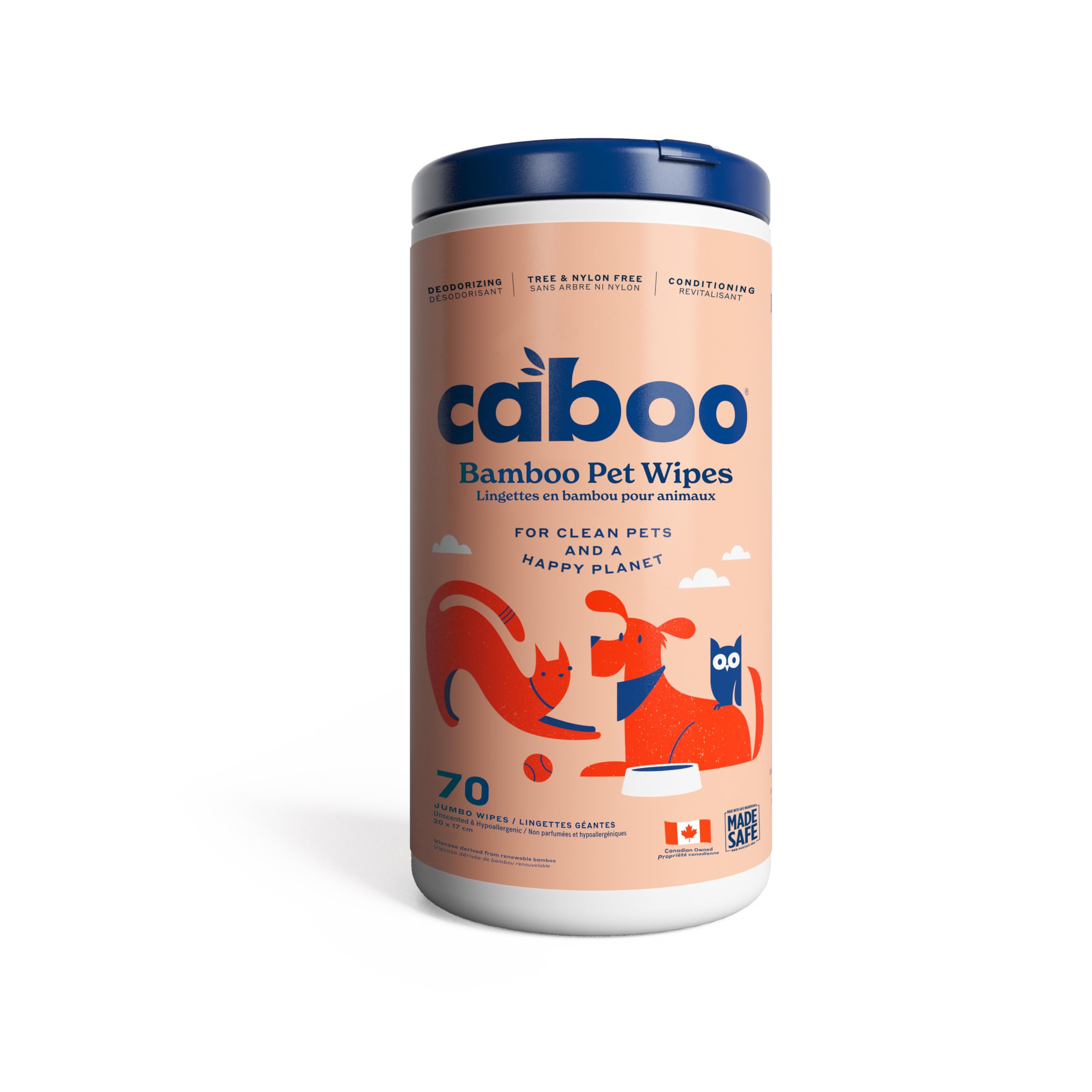 CABOO BAMBOO PET WIPES (8x70.00)