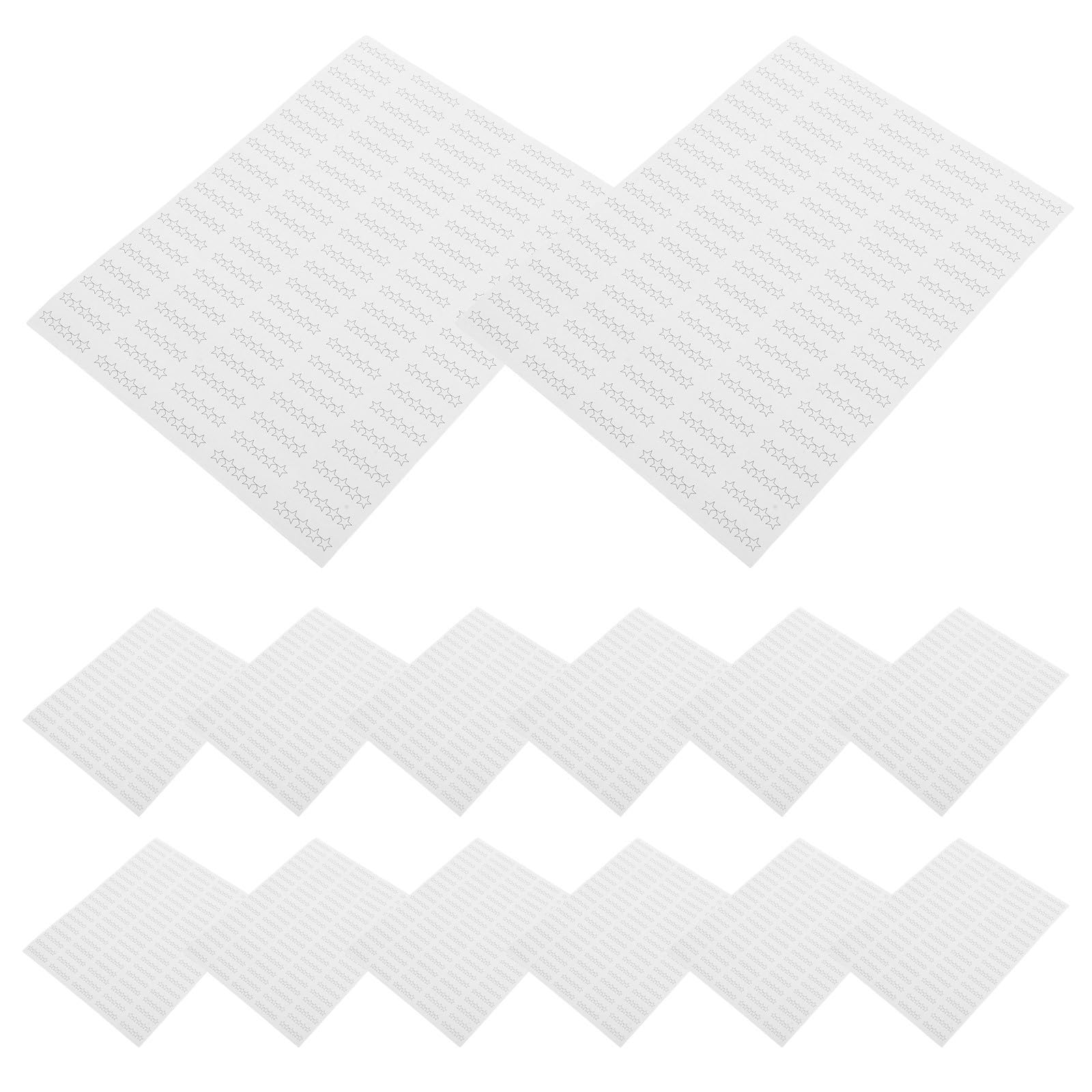 50Pcs White Blank Star Review Stickers for Books, Reading Logs