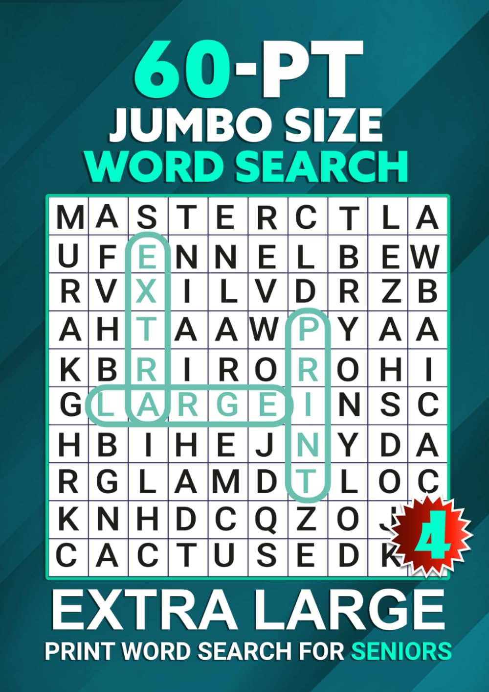 60-PT Jumbo Size Word Search: Extra Large Print Word Search for Seniors Vol 4