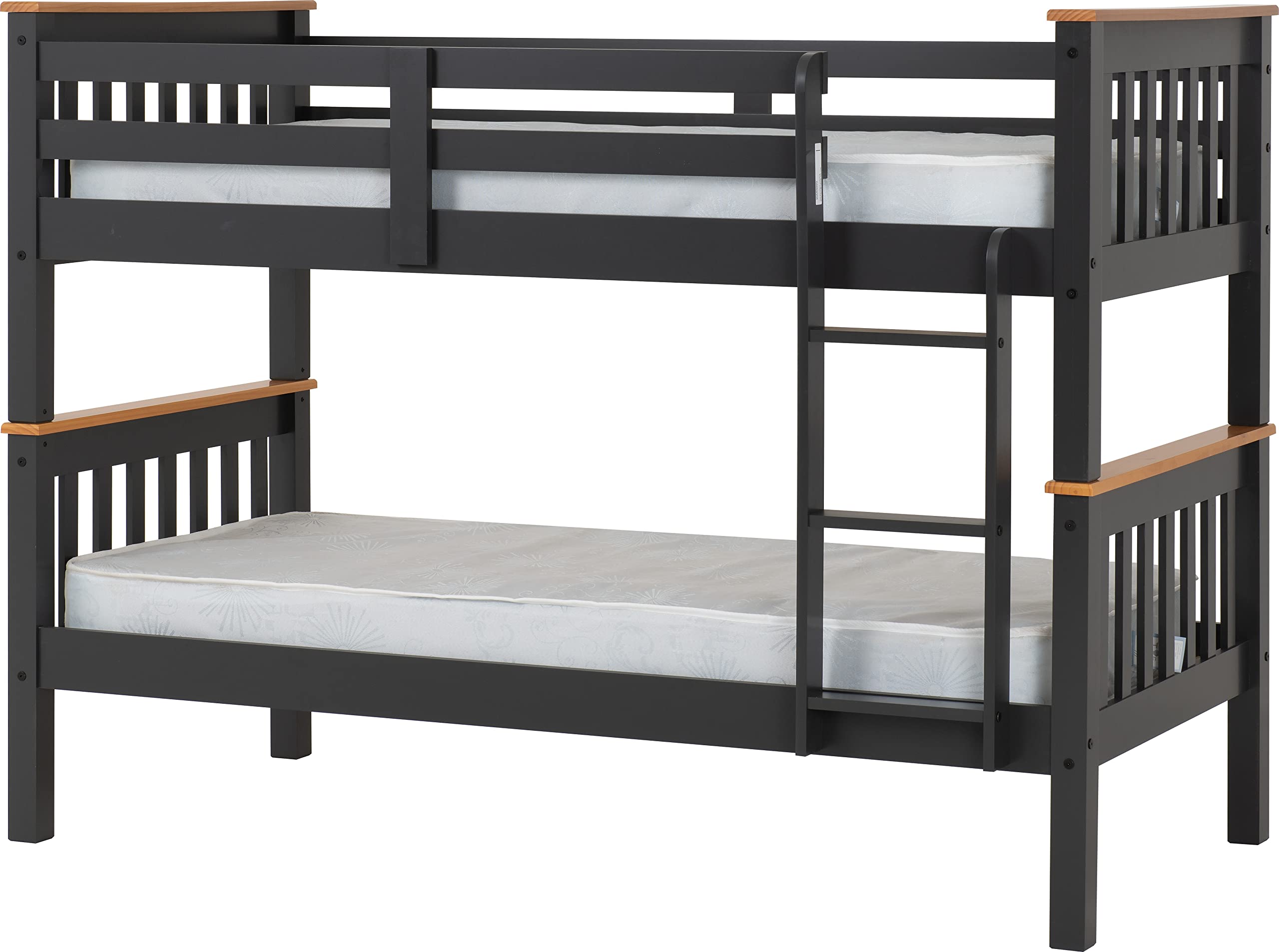 Seconique Neptune 3' Bunk Bed - Grey/Oak Effect