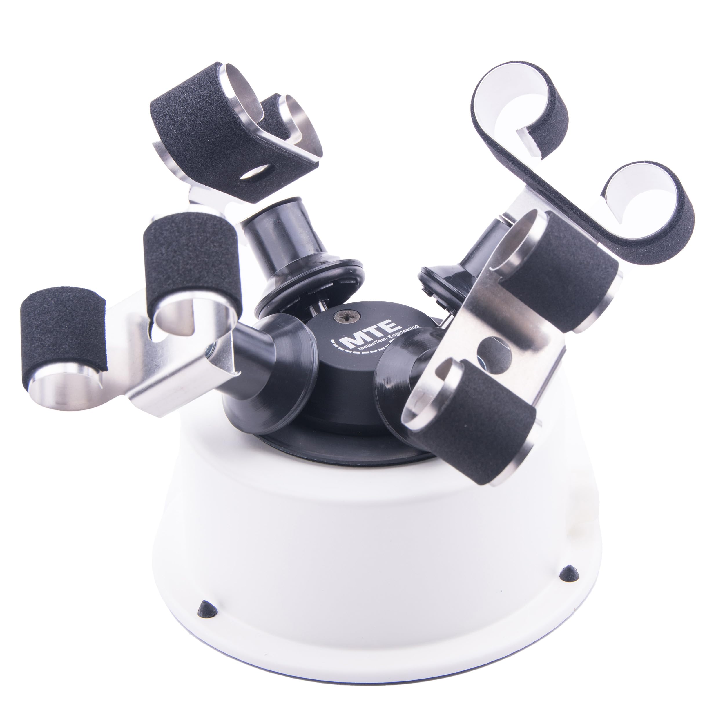 MTE Bewegungstechnik Uhrenbeweger (WTS 4 Weiß) bis zu 4 Uhren – Elektronisch gesteuerte Rotation und Pausen – Uhrenbeweger für Automatikuhren – leiser Watch Winder – Made in Germany